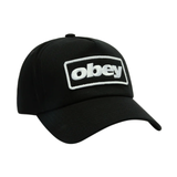 OBEY Ranch 5 Panel Snapback Cap Hat - Black