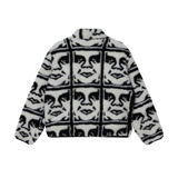 OBEY Repeated Icon Sherpa Jacket - Black / White