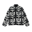 OBEY Repeated Icon Sherpa Jacket - Black / White