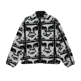 OBEY Repeated Icon Sherpa Jacket - Black / White