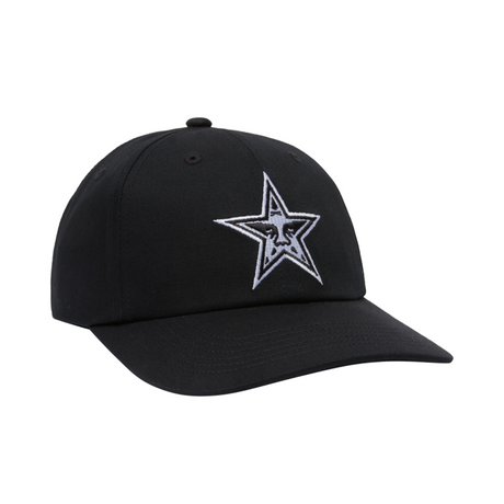 OBEY Star 6 Panel Velcro Back Cap Hat - Black