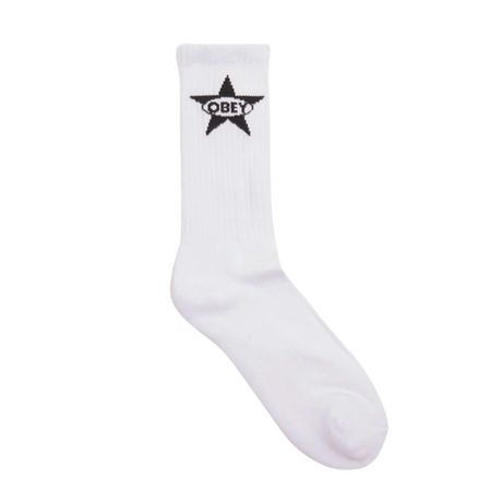 OBEY Star Socks - White