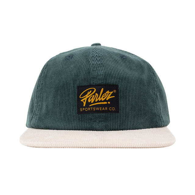 Parlez Chester 6 Panel Cap Hat - Deep Green