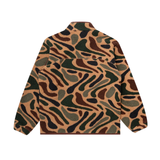Parlez Hedgeman Camo Fleece Jacket - Brown