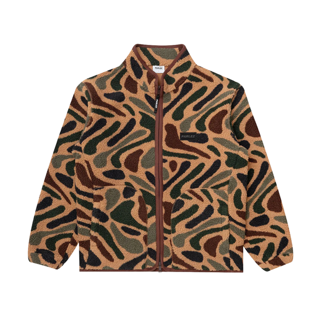 Parlez Hedgeman Camo Fleece Jacket - Brown