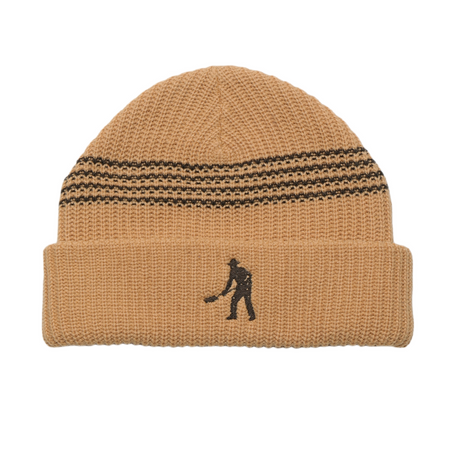 Pass Port Digger Stripe Knit Beanie - Sand / Chocolate