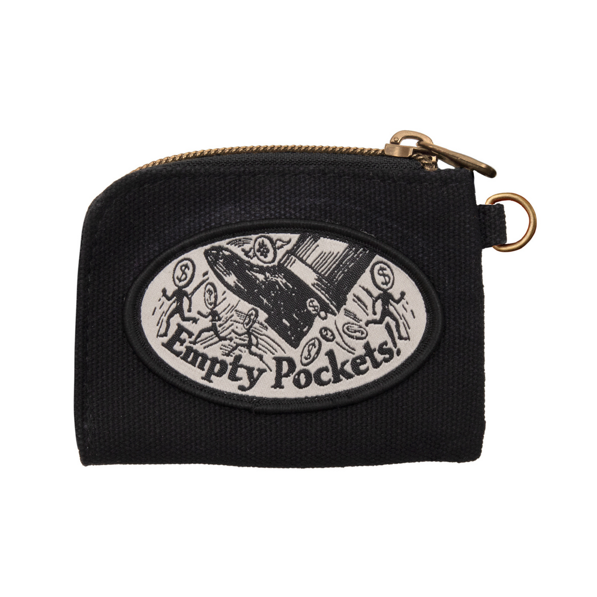 Pass Port Empty Pockets Coin Pouch Wallet - Black