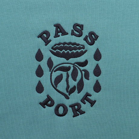 Pass Port Fountain Embroidery Sweatshirt - Washed Teal