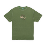 Pass Port Frog Lure Organic Cotton T-Shirt - Dark Olive