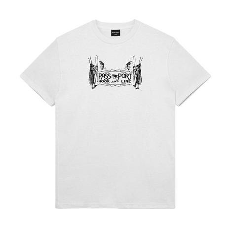 Pass Port Hook & Line T-Shirt - White