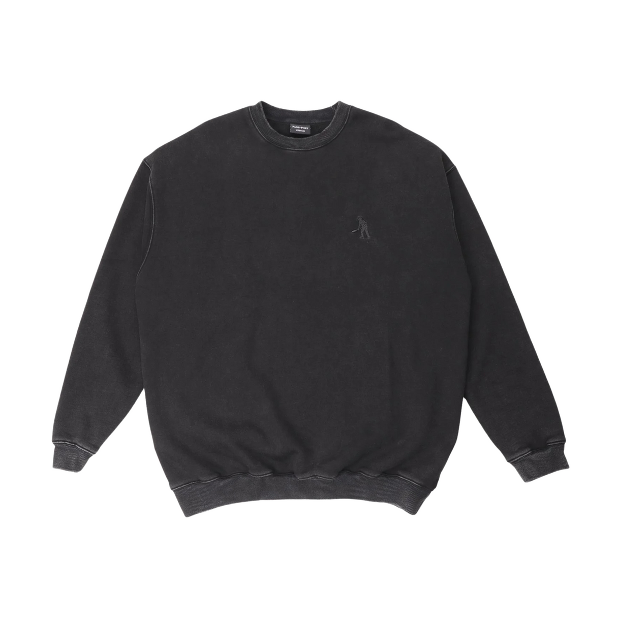 Pass Port Solid Workers Sweatshirt - Washed Black