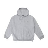 Pass Port Solid Workers Zip Hoodie - Ash