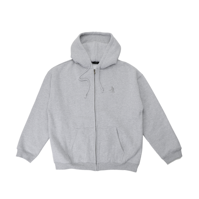 Pass Port Solid Workers Zip Hoodie - Ash