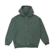 Pass Port Solid Workers Zip Hoodie - Washed Forest Green