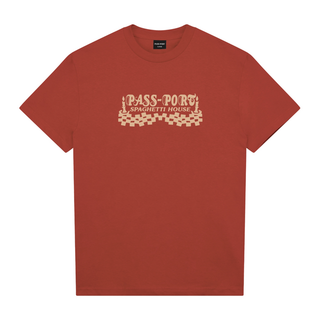 Pass Port Spag House T-Shirt - Brick Red