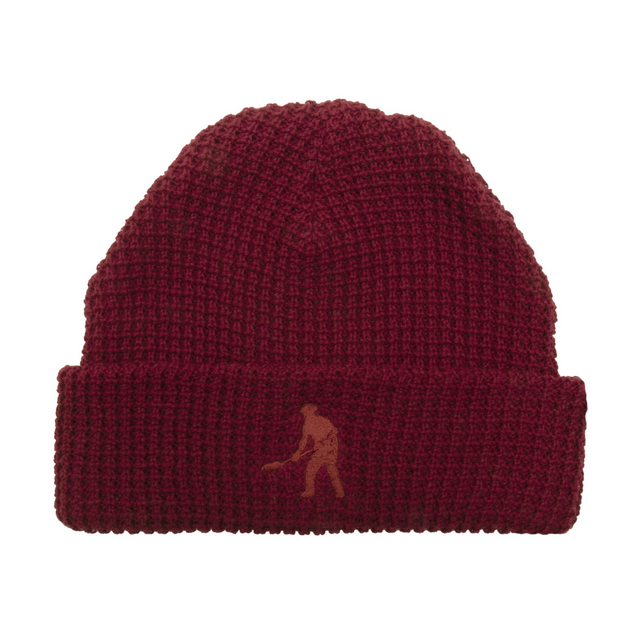 Pass Port Waffle Beanie - Maroon