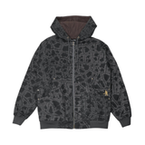 Pass Port Weathered Diggers Club Zip Hoodie - Black