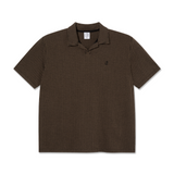 Polar Skate Co. Bouclé Serge Polo Shirt - Brass / Black