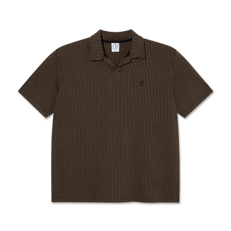 Polar Skate Co. Bouclé Serge Polo Shirt - Brass / Black