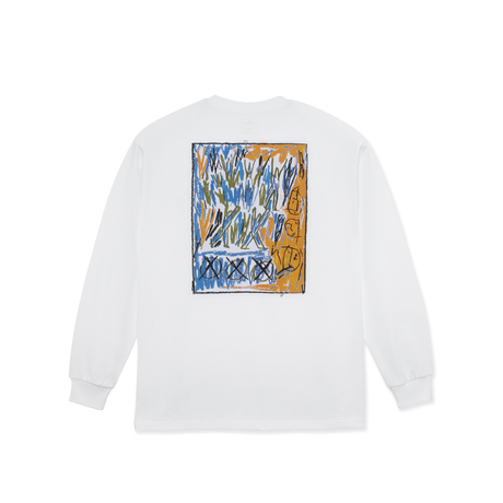 Polar Skate Co. Campfire Long Sleeve T-Shirt – White