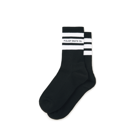 Polar Skate Co. Fat Stripe Ribbed Socks – Black