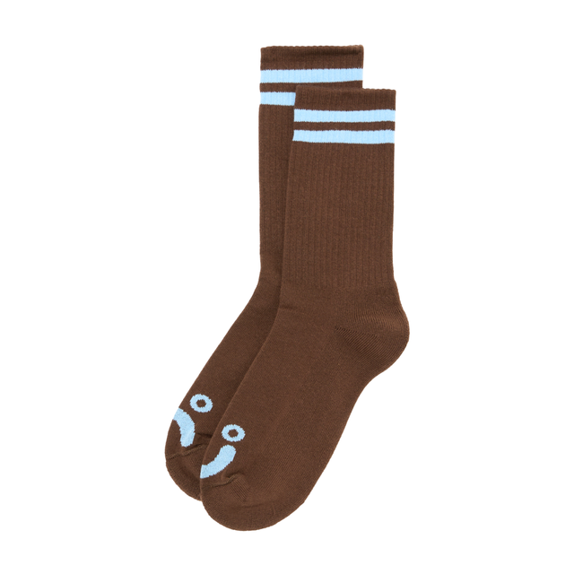 Polar Skate Co. Happy Sad Socks - Brown / Blue