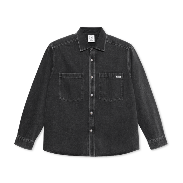 Polar Skate Co. Mike Denim Shirt - Silver / Black