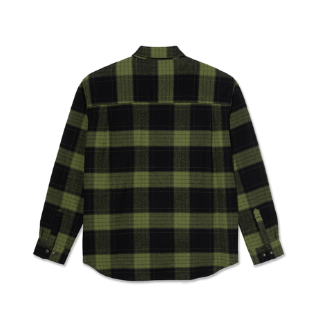 Polar Skate Co. Mike Flannel Shirt - Black / Army Green