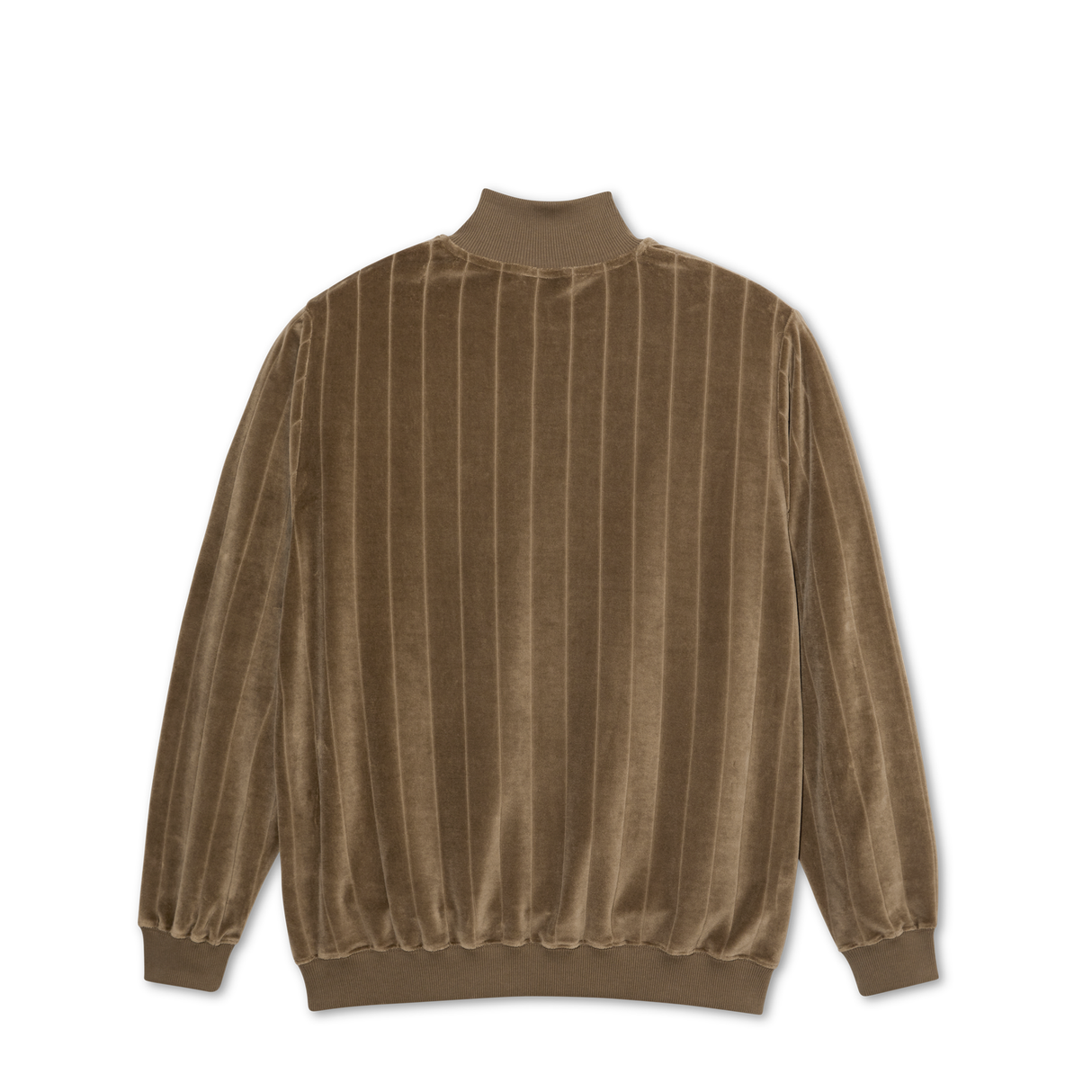 Polar Skate Co. Stripe Zip Neck Sweatshirt - (Velour) Beech