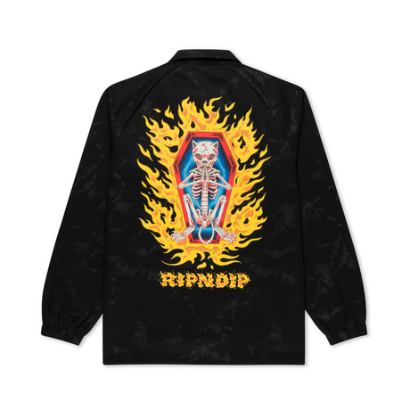 RIPNDIP Burn In Heck Coach Jacket - Black