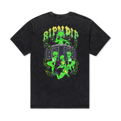 RIPNDIP Galactic Dance Floor T-Shirt - Black Mineral Wash