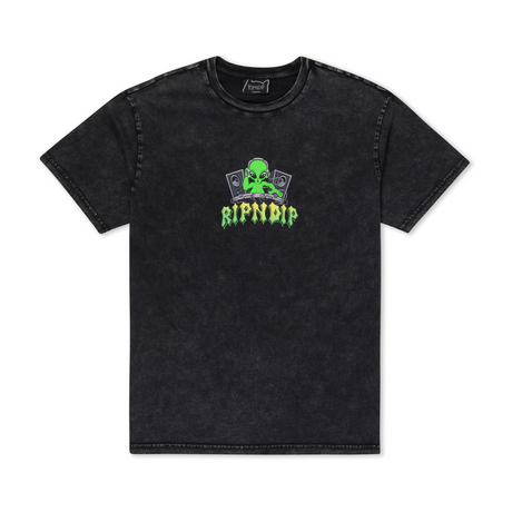 RIPNDIP Galactic Dance Floor T-Shirt - Black Mineral Wash