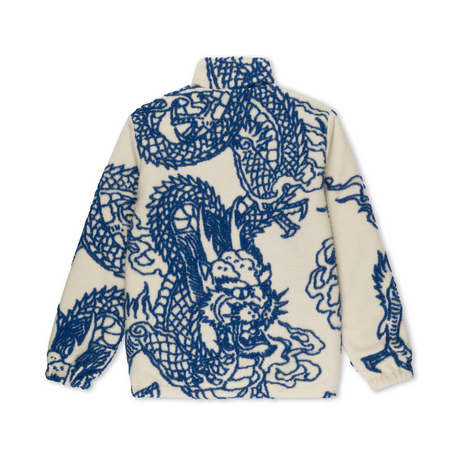 RIPNDIP Haku Reversible Fleece Jacket - Off White / Navy