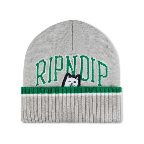 RIPNDIP Lord Nermal Team Spirit Beanie - Green / Grey