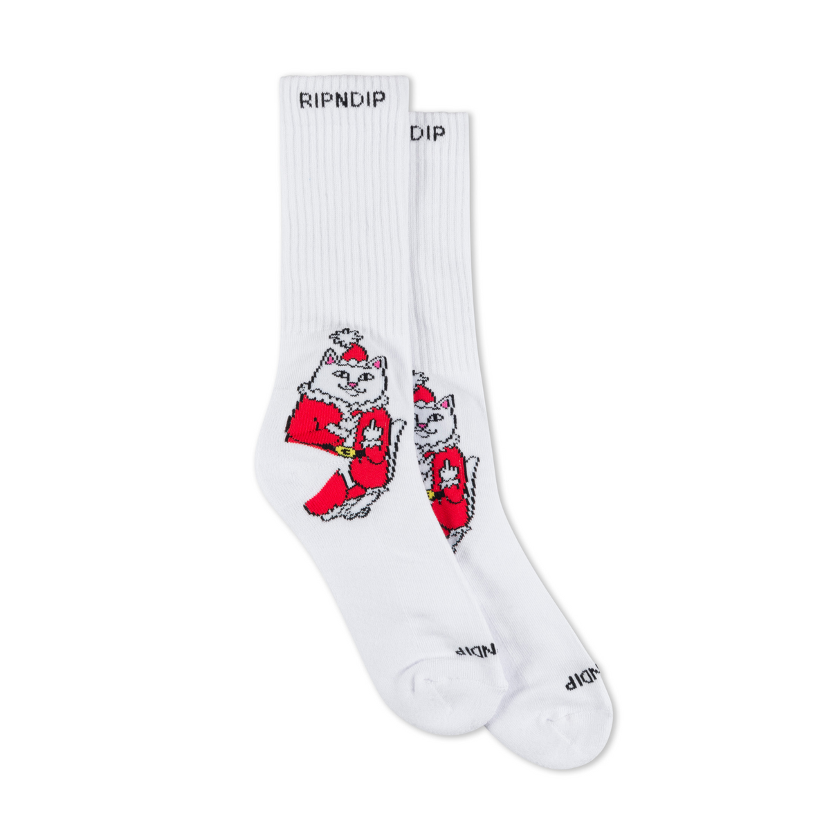 RIPNDIP Lord Santa Socks - White