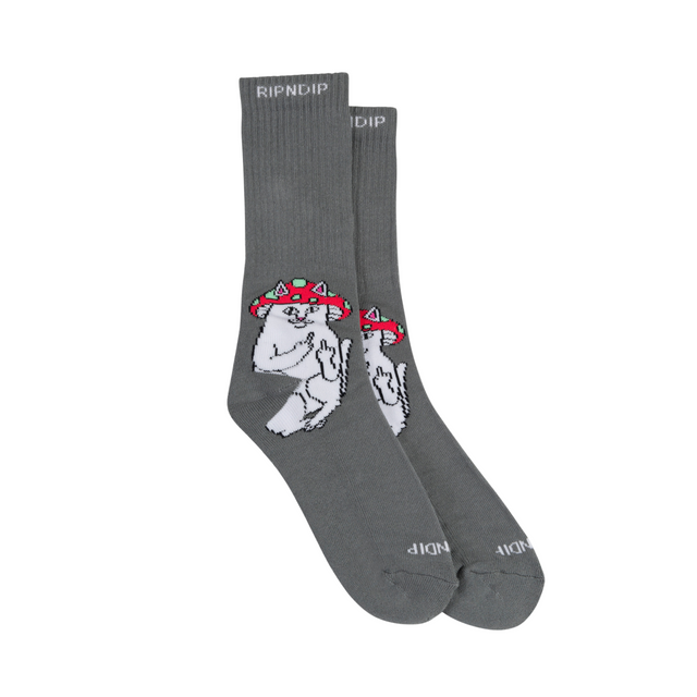 RIPNDIP Lord Shroomy Socks - Charcoal