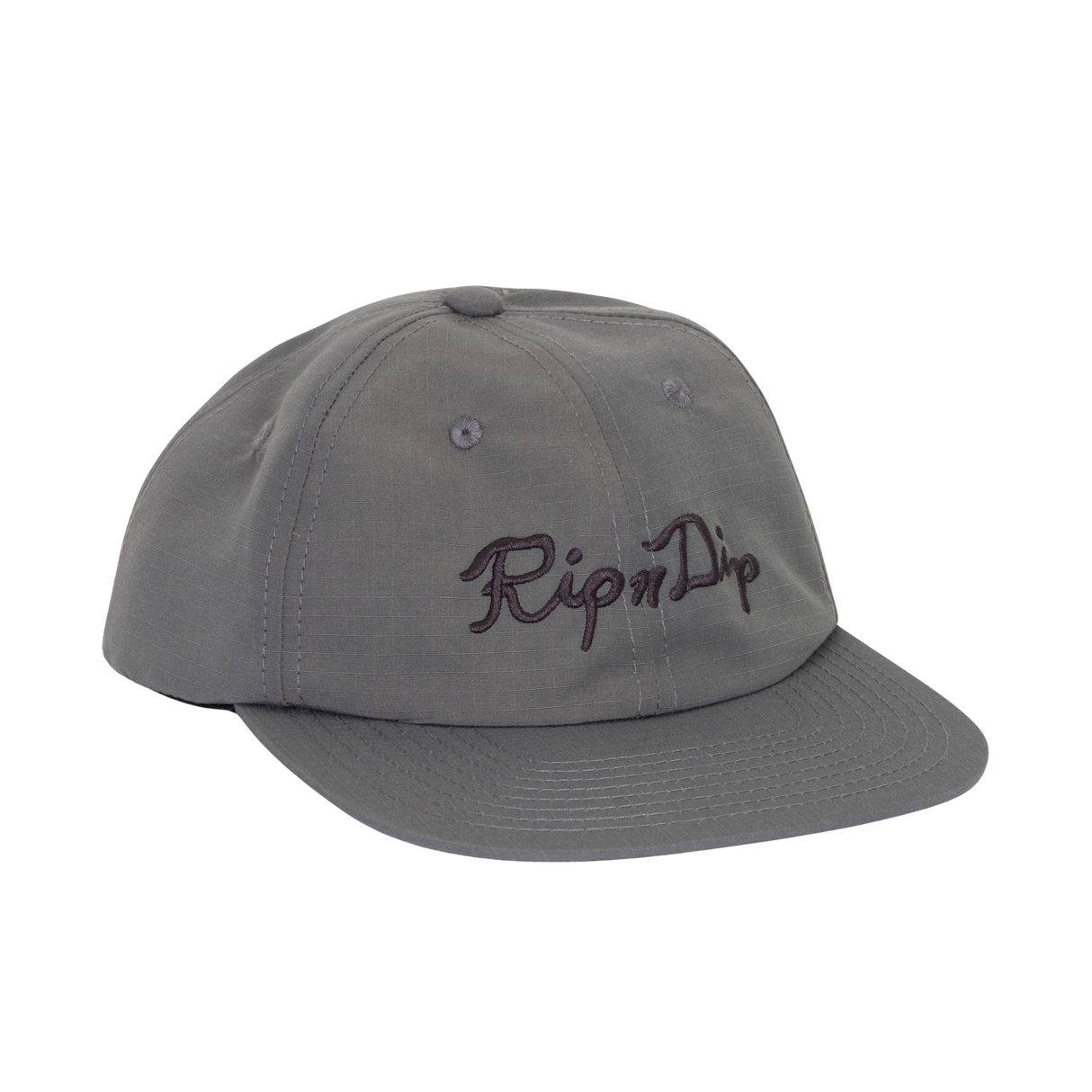 RIPNDIP Script Snapback Hat Cap Charcoal exclusive at Remix Remix Casuals
