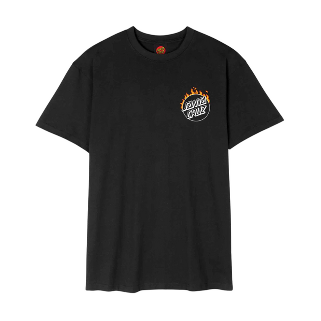 Santa Cruz Burnt Opus OVRSZD T-Shirt - Black