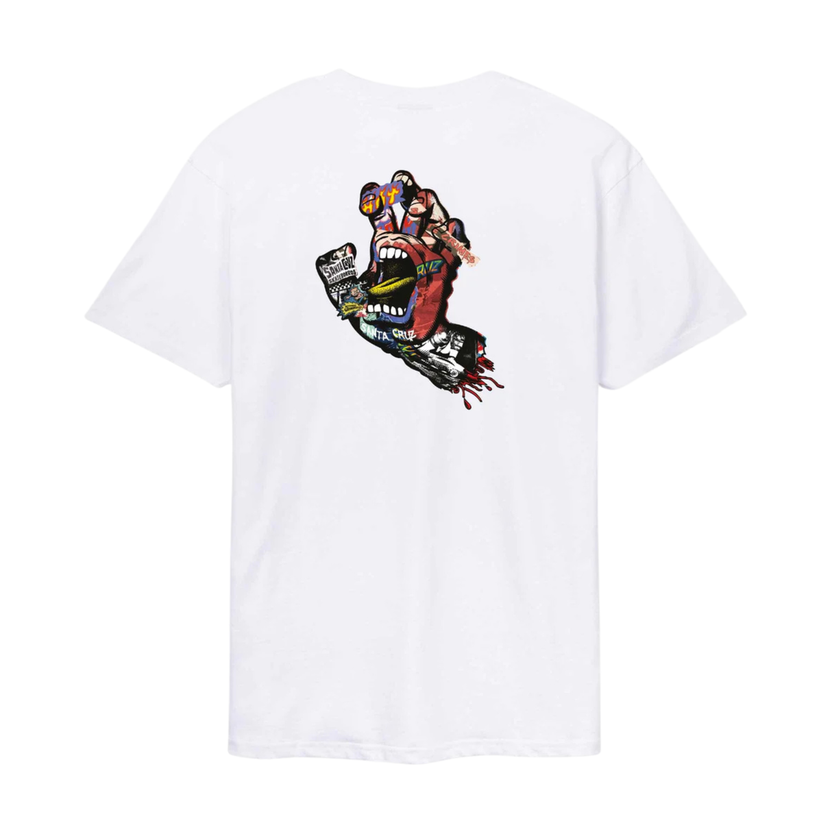 Santa Cruz Collage Hand T-Shirt - White