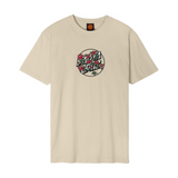 Santa Cruz Flash Stacked Dot Front T-Shirt - Blond Wood