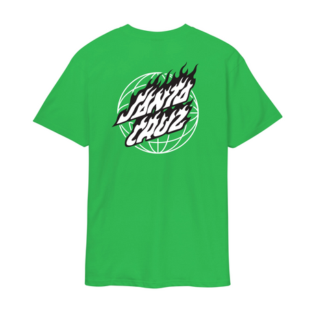 Santa Cruz Global Flame Dot T-Shirt - Sport Green