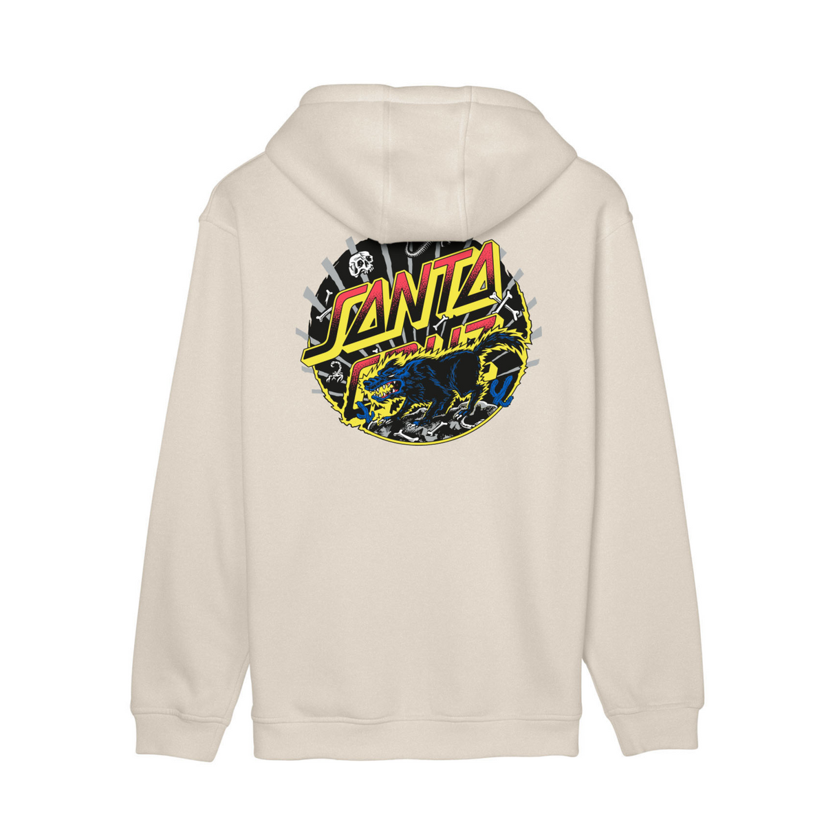 Santa Cruz Kendall Wolf Dot Hoodie - Chalk