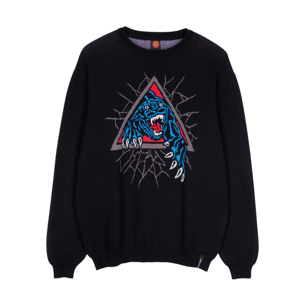 Santa Cruz Natas Panther Knit Pullover Jumper - Black