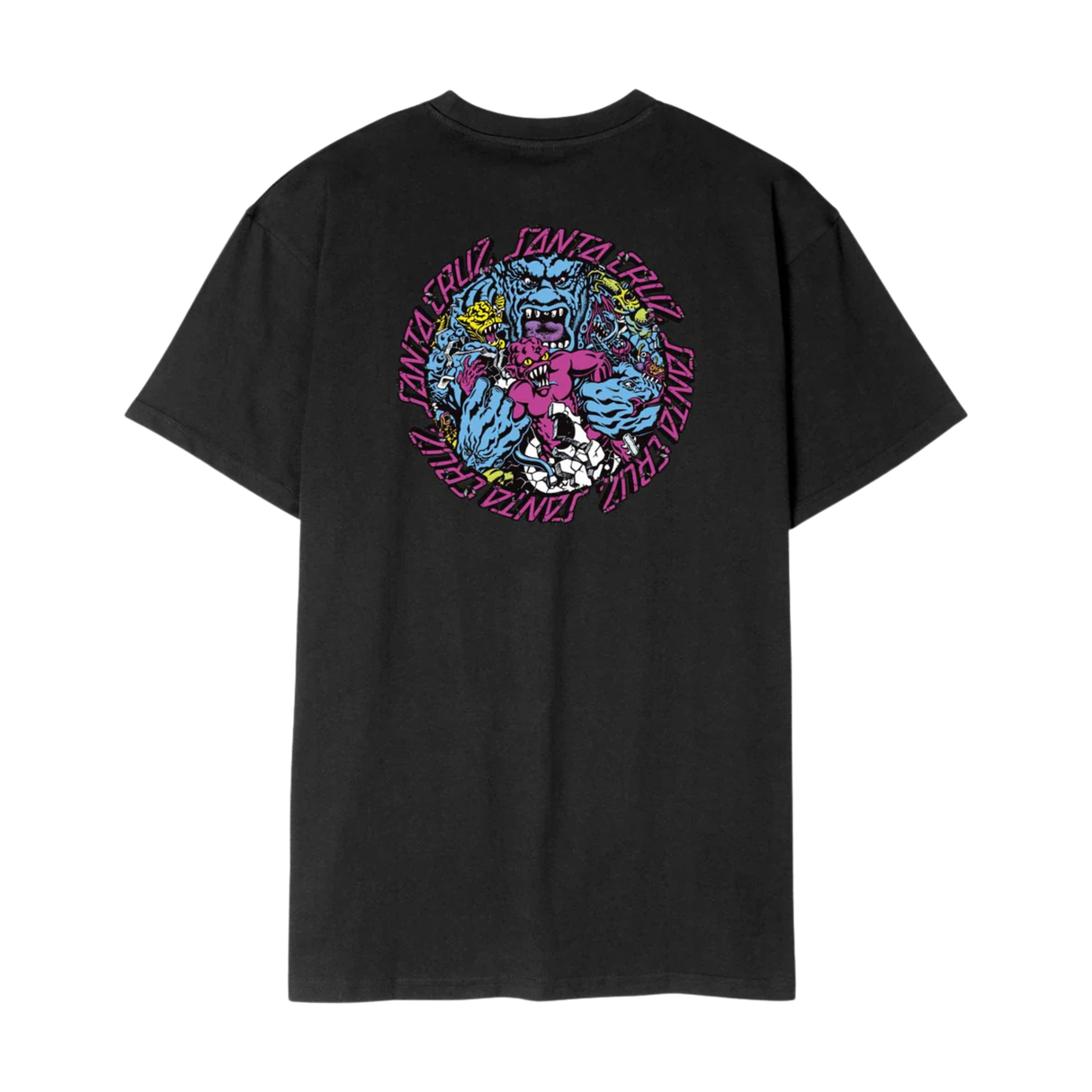 Santa Cruz Roskopp Monster Strip T-Shirt - Black
