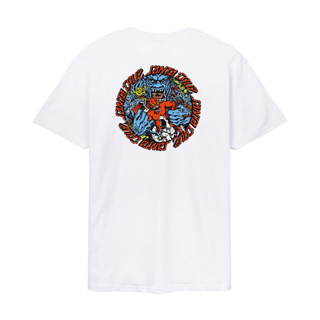 Santa Cruz Roskopp Monster Strip T-Shirt - White