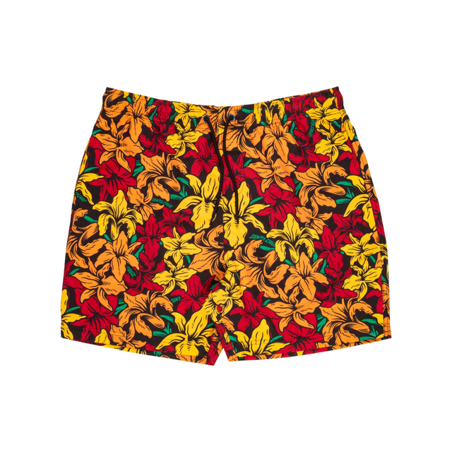 Santa Cruz Wooten Flowers Swim Short - Red / Yellow