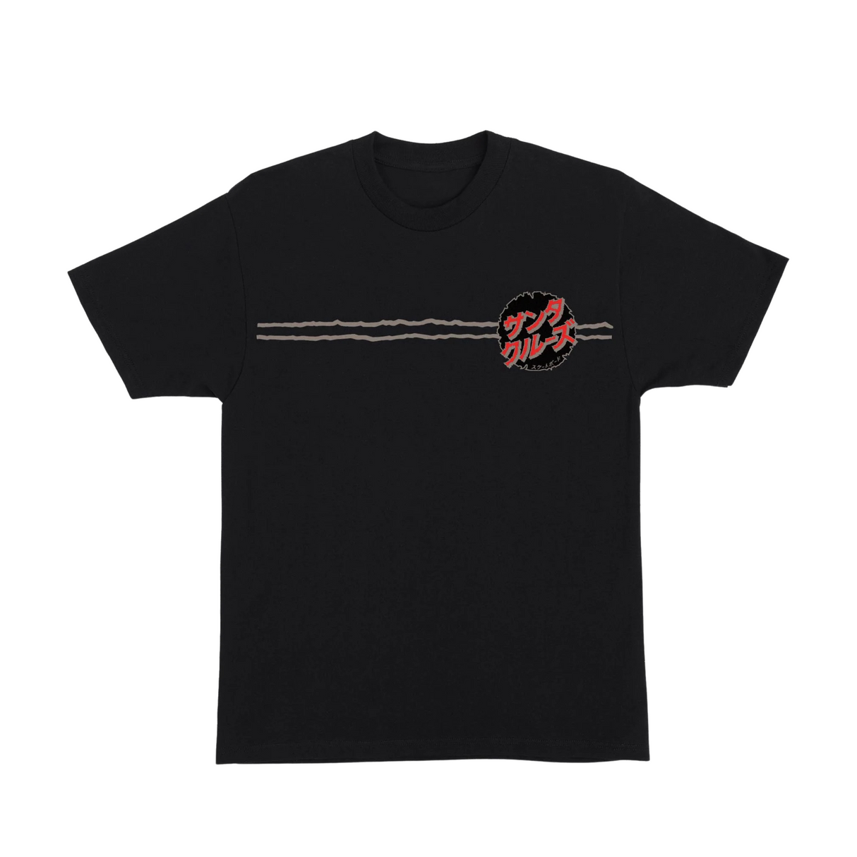 Santa Cruz x Godzilla Destroyer Stripes T-Shirt - Black