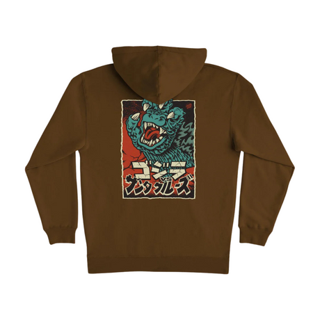 Santa Cruz x Godzilla Hand Hoodie - Brown