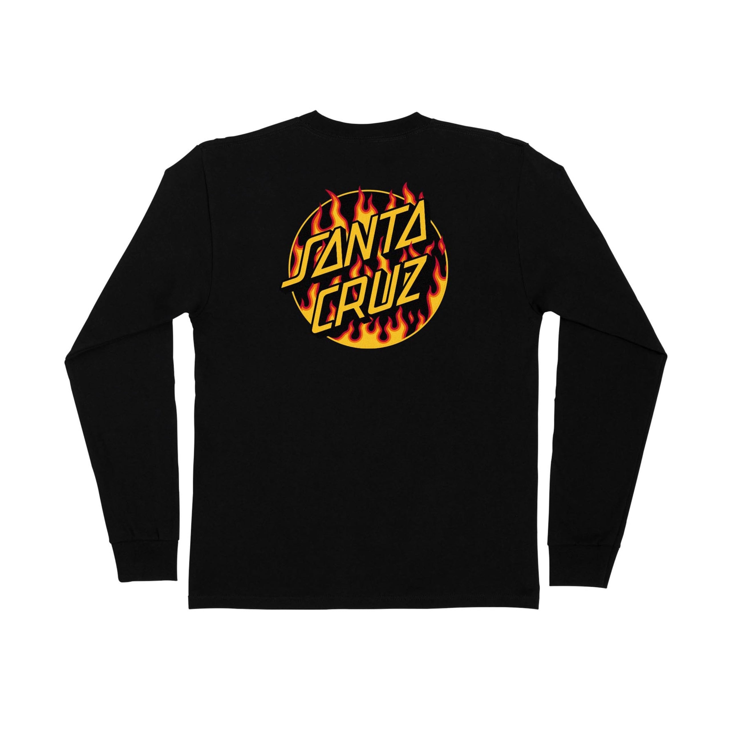 Santa Cruz x Thrasher Flame Dot Long Sleeve T-Shirt - Black exclusive