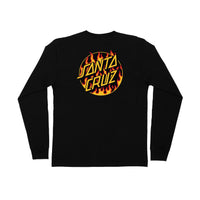 Santa Cruz x Thrasher Flame Dot Long Sleeve T-Shirt - Black